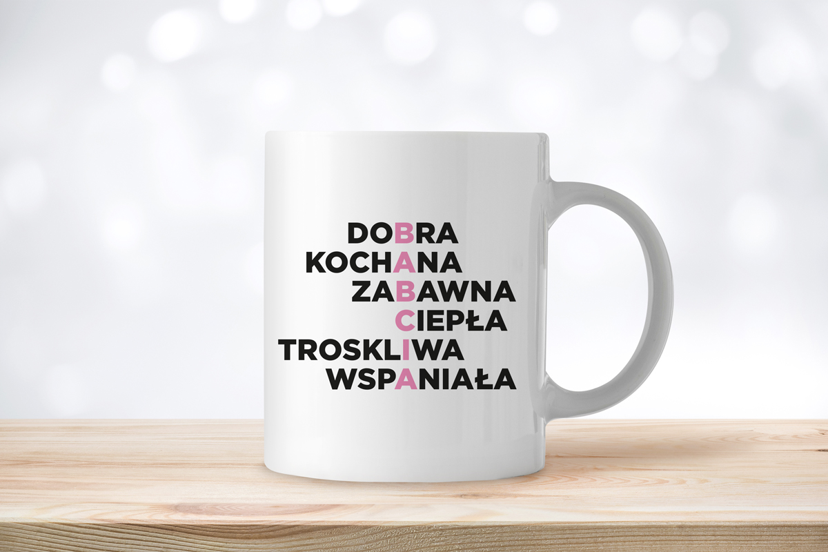 Kubek - Prezent na Dzień Babci i Dziadka - Wzór 2 - Krzyżówka