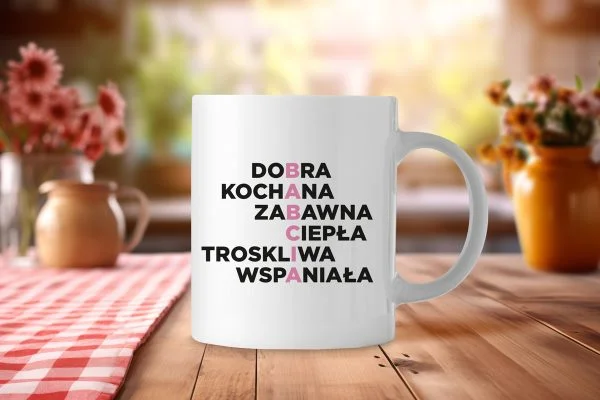 Kubek - Prezent na Dzień Babci i Dziadka - Wzór 2 - Krzyżówka