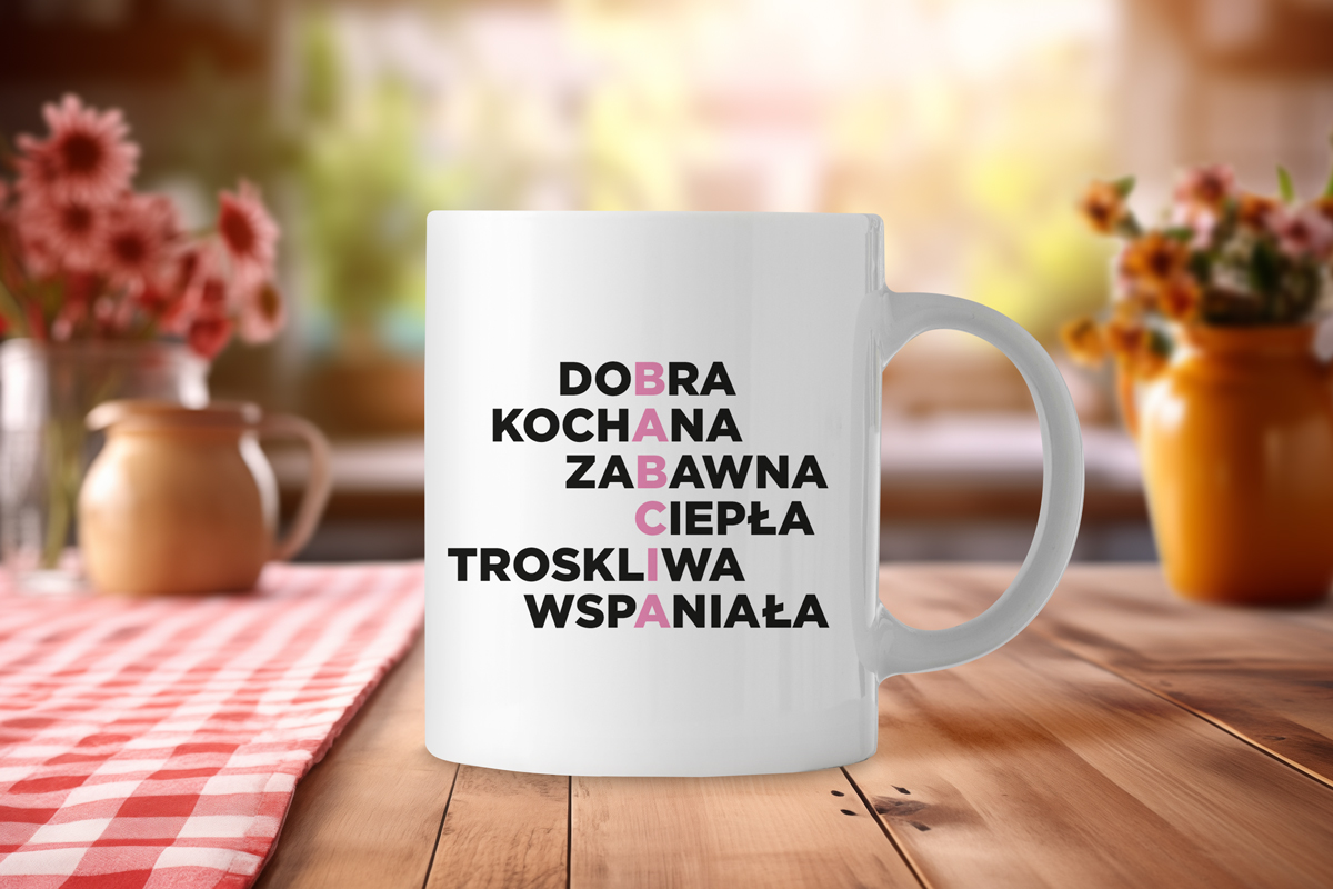 Kubek - Prezent na Dzień Babci i Dziadka - Wzór 2 - Krzyżówka