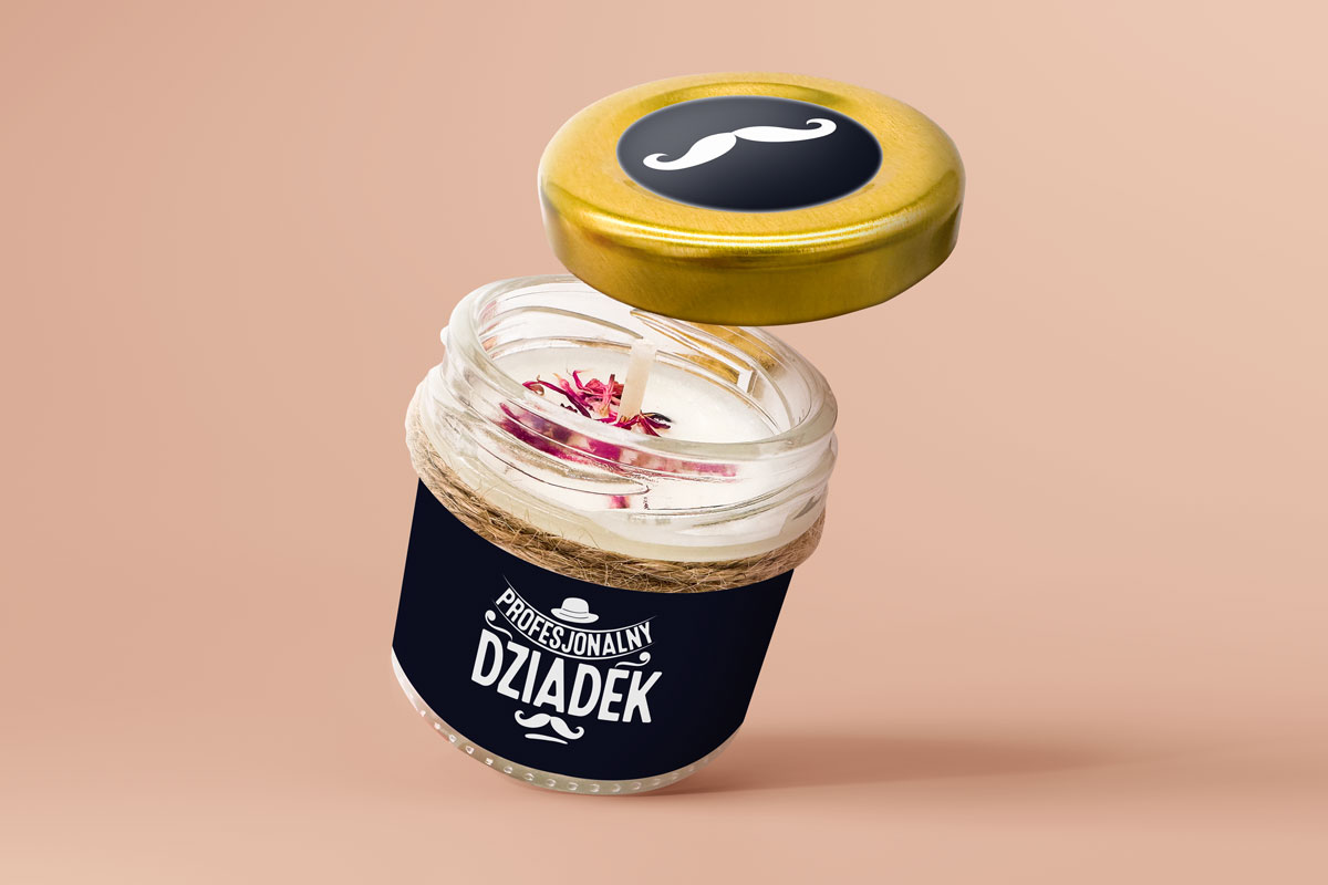 Świeca - Prezent na Dzień Babci i Dziadka - Wzór 4 - Pro Dziadek