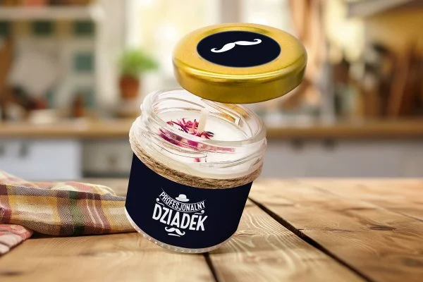 Świeca - Prezent na Dzień Babci i Dziadka - Wzór 4 - Pro Dziadek