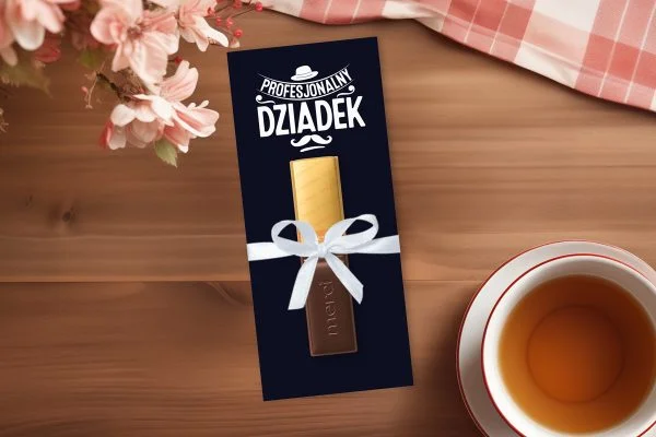 Czekoladka Merci - Prezent na Dzień Babci i Dziadka - Wzór 4 - Pro Dziadek