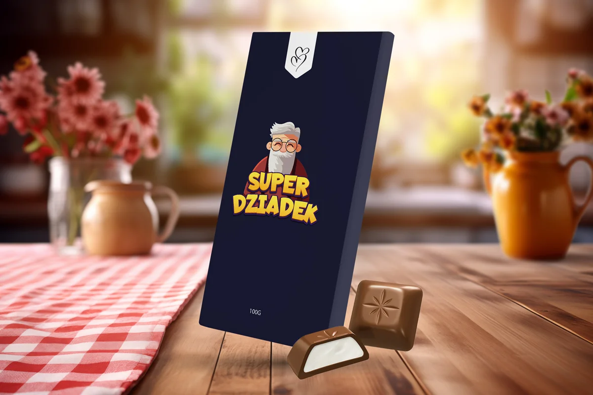 Czekolada na Dzień Babci i Dziadka - Wzór 5 - Super dziadek
