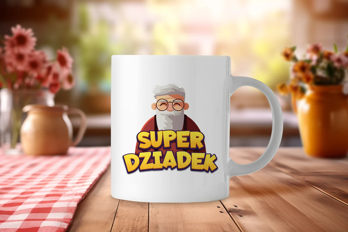 Kubek - Prezent na Dzień Babci i Dziadka - Wzór 5 - Super dziadek
