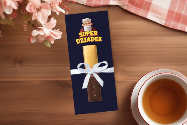 Czekoladka Merci na Dzień Babci i Dziadka - Wzór 5 - Super dziadek