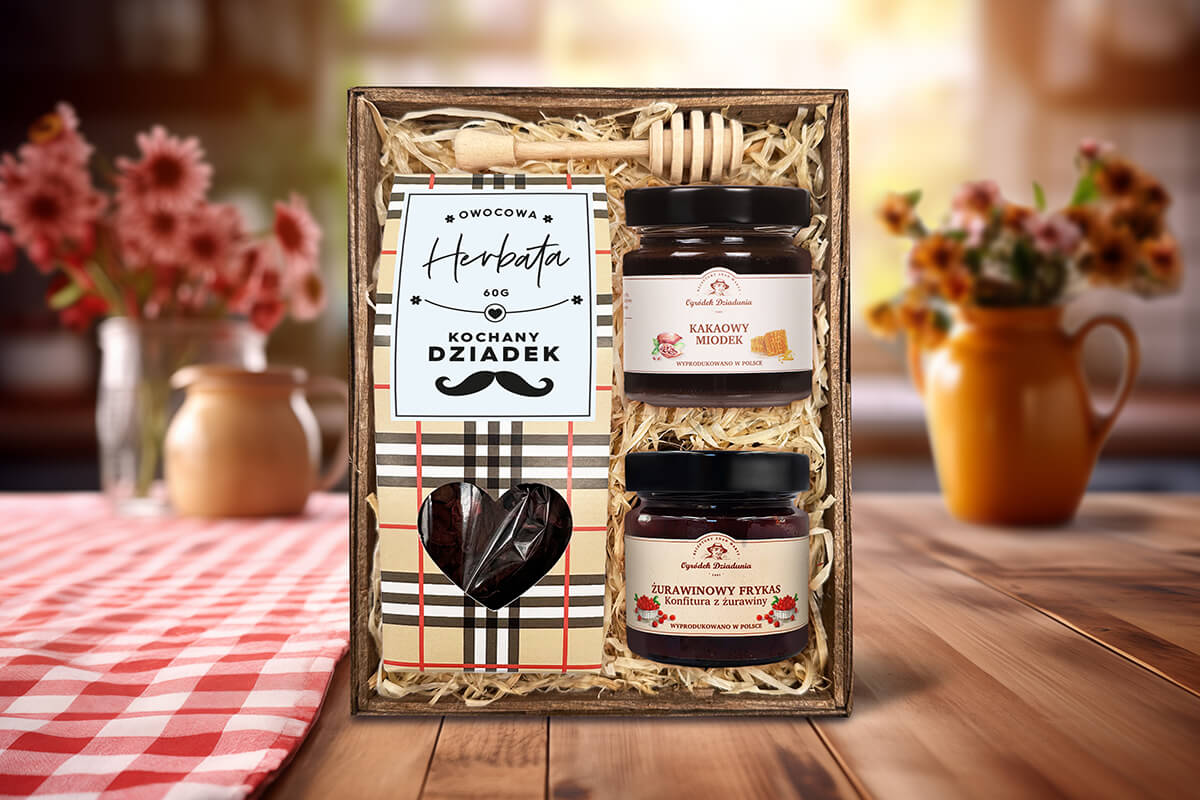 Zestaw Prezentowy 1 - dla Dziadka - Herbata, Konfitury, Czerpak