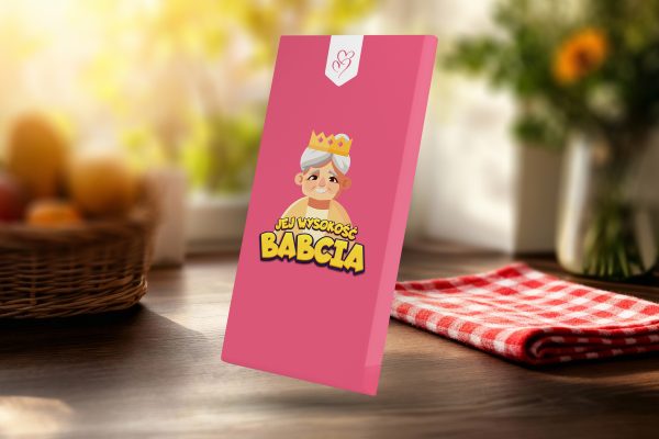 Czekolada - Prezent na Dzień Babci i Dziadka - Wzór 1 - Jej Wysokość Babcia