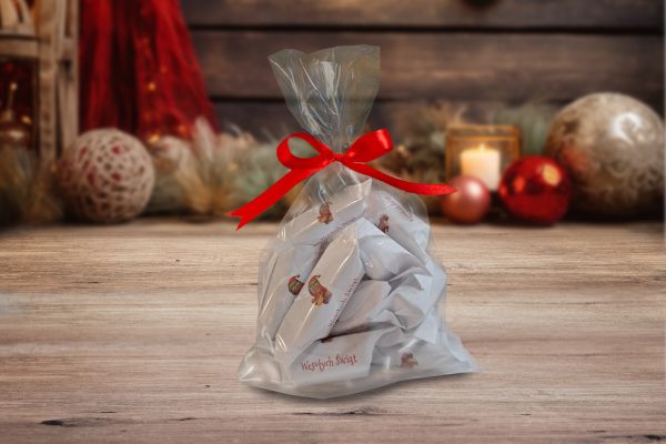 Zestaw Mikołajkowy z krówkami w celofanie - Piernik