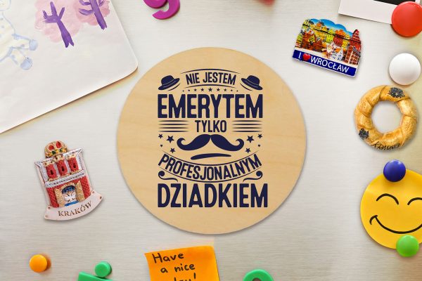 Magnes - Prezent na Dzień Babci i Dziadka - Wzór 4 - Pro Dziadek