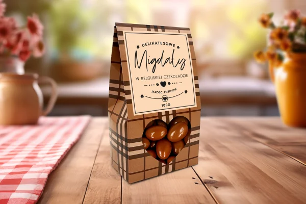 Migdały w belgijskiej czekoladzie 100g - Prezent na Dzień Babci i Dziadka