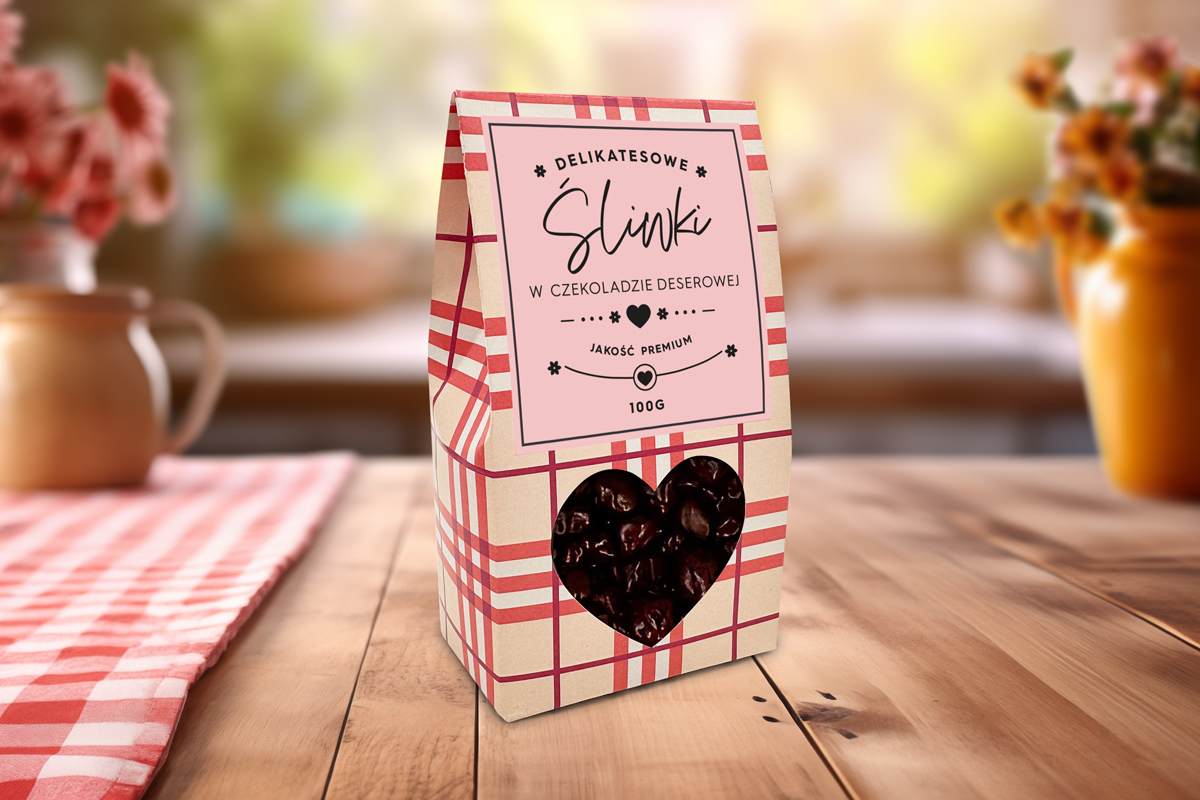 Śliwki w belgijskiej czekoladzie deserowej 100g - Prezent na Dzień Babci i Dziadka