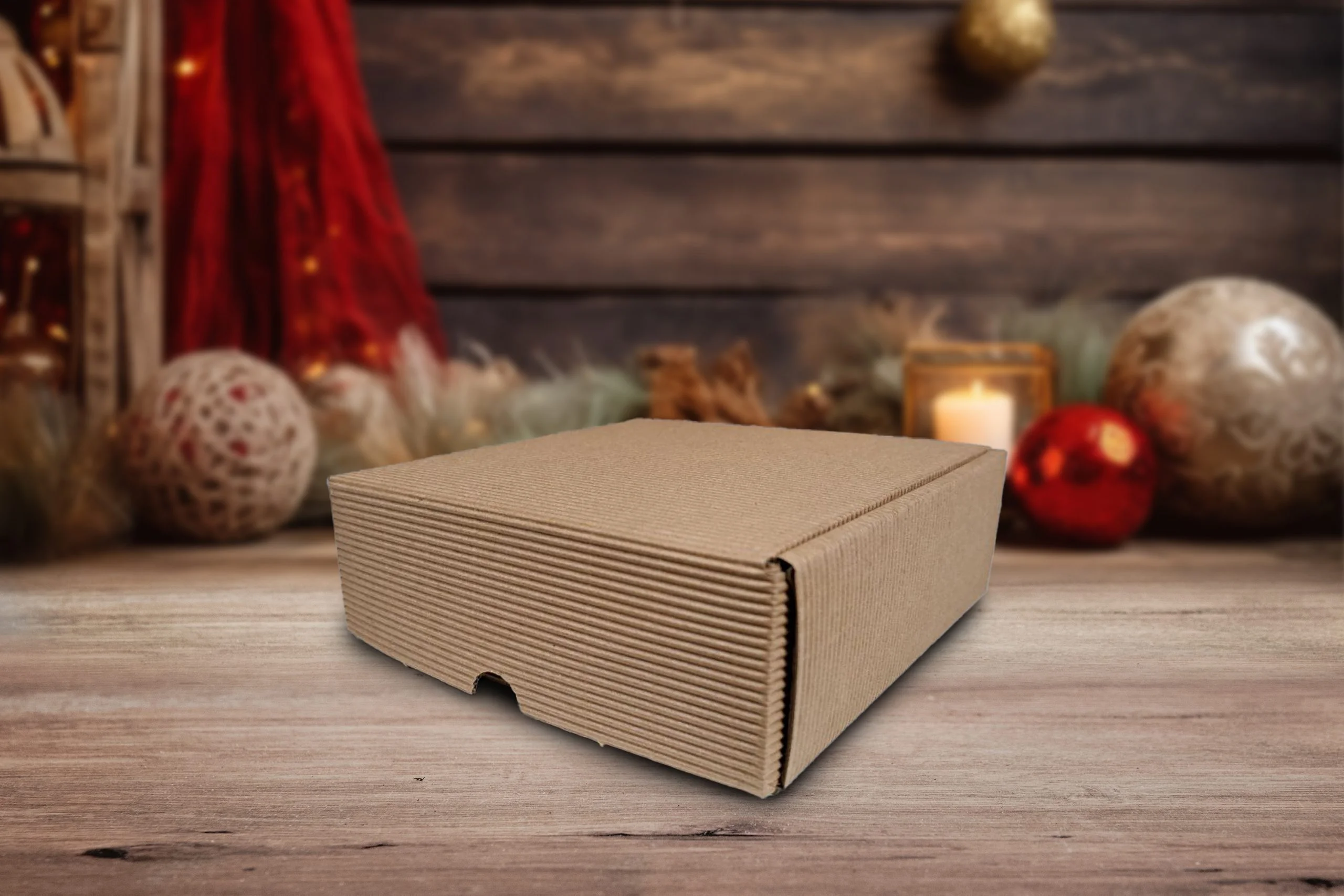 Zestaw Prezentowy Duży Świąteczny - Czekolada, Miód, Herbata - Wzór 3 - Choinka