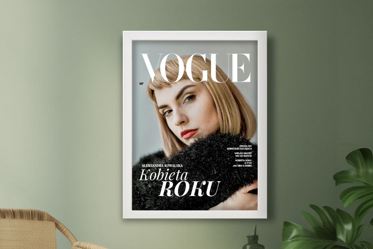 Personalizowana okładka - Prezent na Dzień Babci - Vogue - Plakat