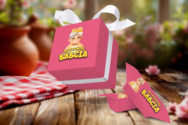 Krówki w pudełeczku - Dzień Babci i Dziadka - Wzór 1 - Jej Wysokość Babcia