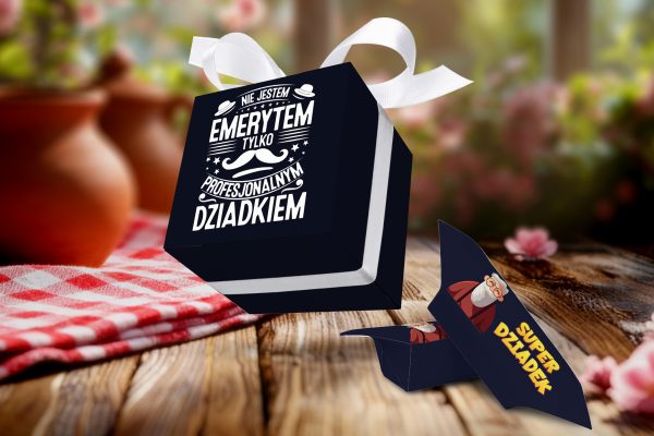 Krówki w pudełeczku - Dzień Babci i Dziadka - Wzór 4 - Pro Dziadek