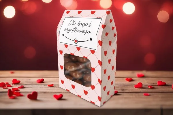 Migdały w mlecznej czekoladzie 30g - Prezent na Walentynki - Serduszka