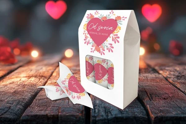 Pudełko z 6 krówkami - Od serca