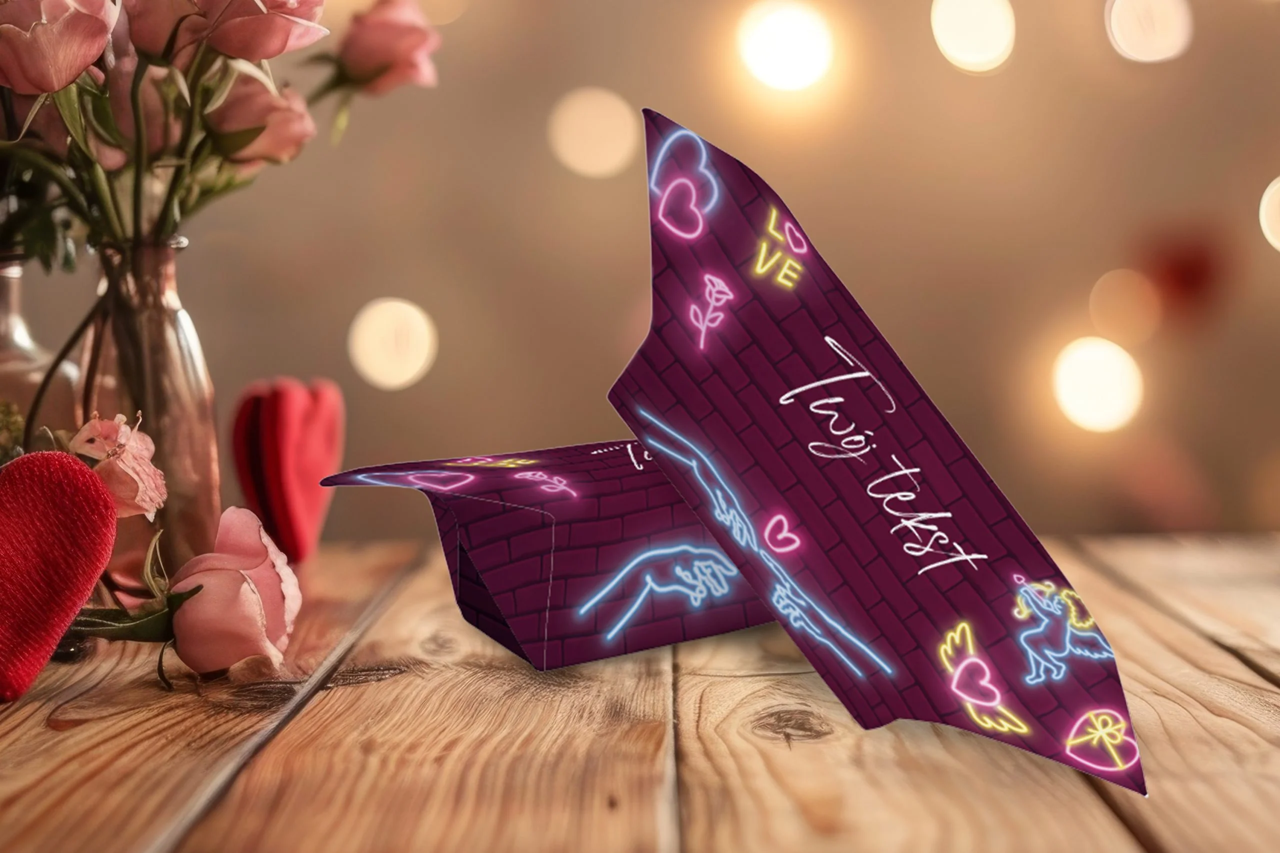 Krówki na Walentynki - personalizowane 1KG - wzór 2