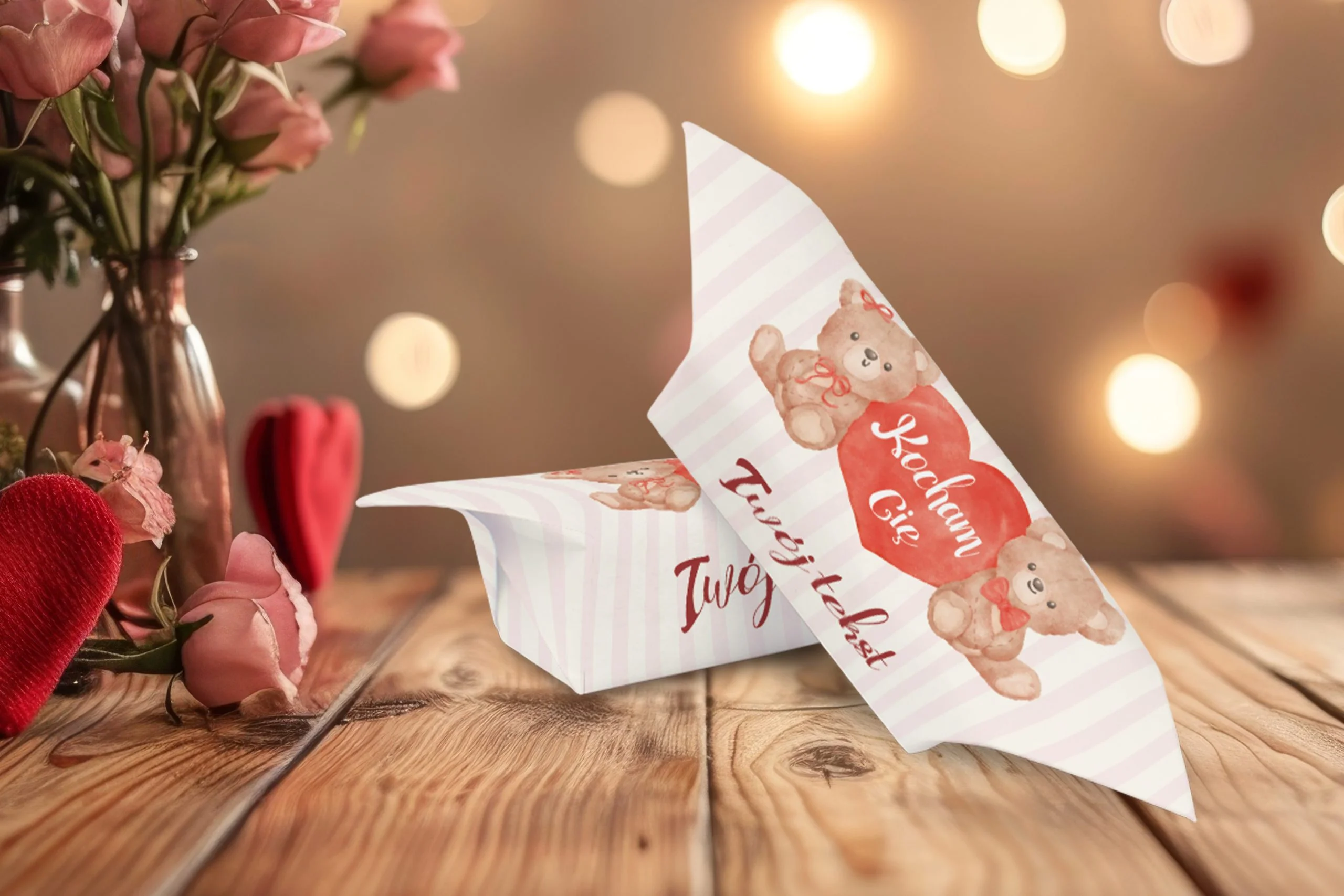 Krówki na Walentynki - personalizowane 1KG - wzór 6