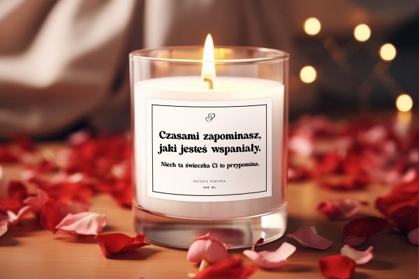 Świeca zapachowa - Prezent na Dzień Kobiet - Wzór - Czasami zapominasz - dla Niego