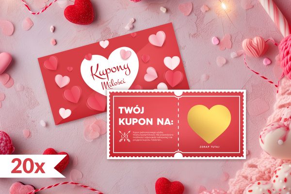 20x Kupony miłości - Zdrapki - Prezent na Walentynki